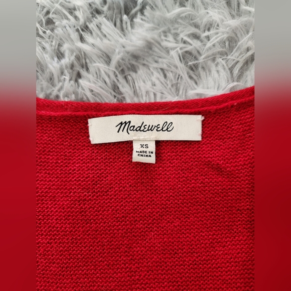Madewell Red Scoop Neck Sweater - Picture 2 of 6